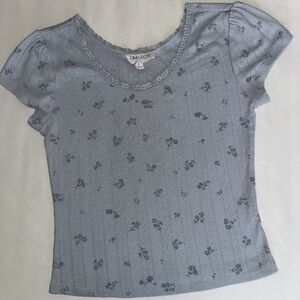 Blue Floral Women's Top
